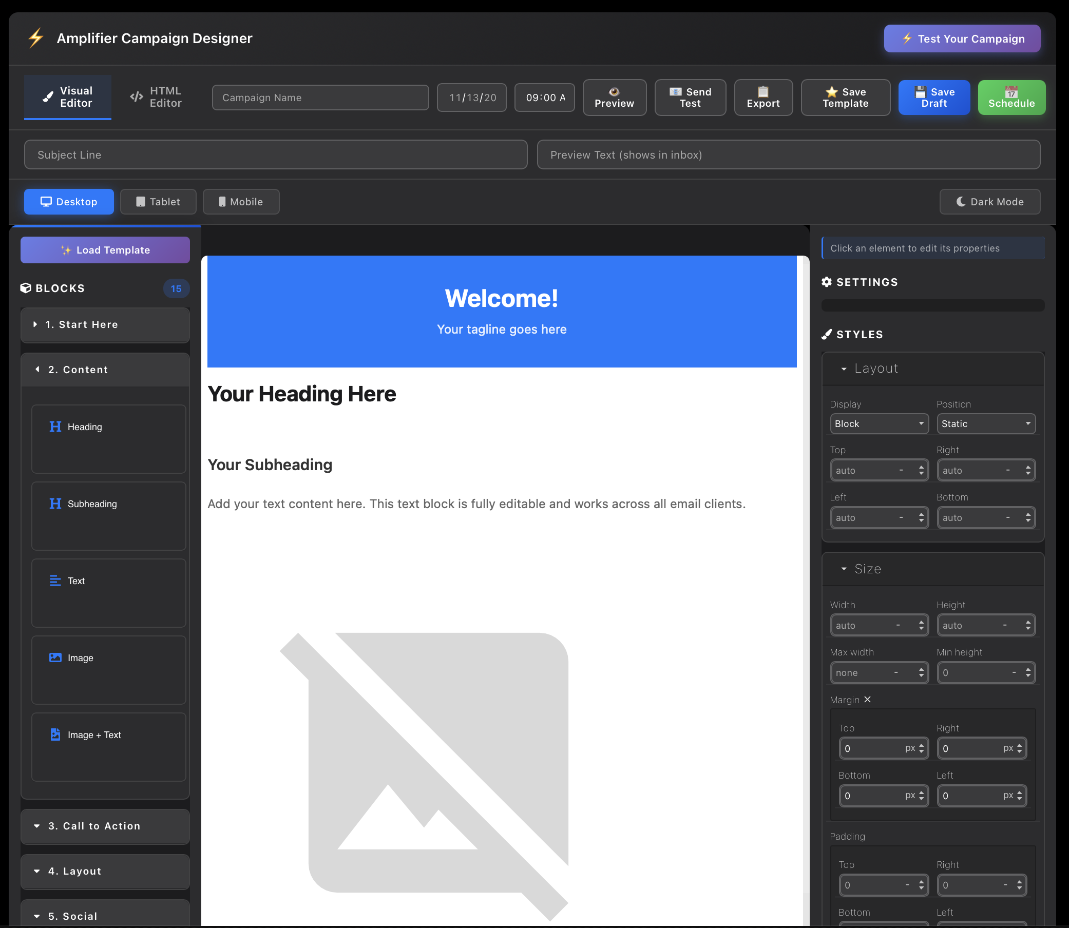 Amplifier Email Designer