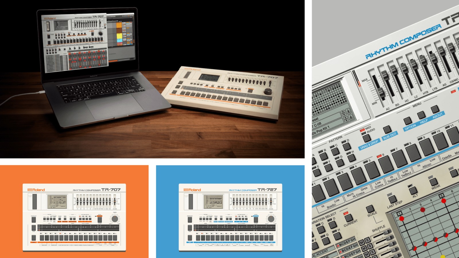 Roland Announces TR-707 and TR-727 Software Rhythm Composers