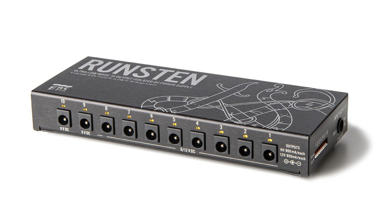 EBS Introduces RUNSTEN Pedalboard Power Supply