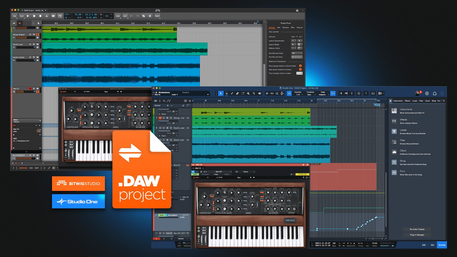PreSonus Studio One 6.5 Introduces DAWproject a New Open-Source File Format Compatible with Bitwig Studio