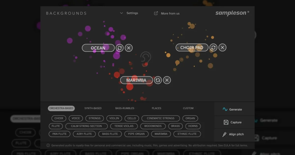 Sampleson releases Backgrounds plugin for local Semantic Audio generation