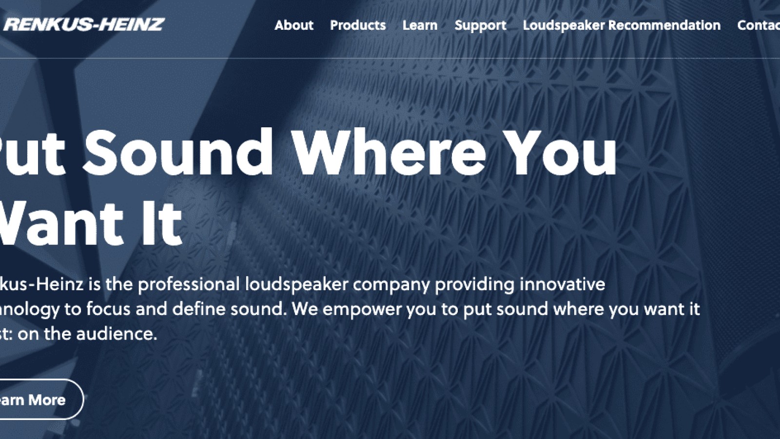 Renkus-Heinz Launches New Website Focused on Streamlined Support and Technical Documentation